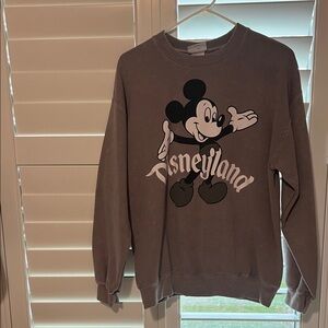 Disneyland Mickey Mouse Charcoal Crewneck Sweater